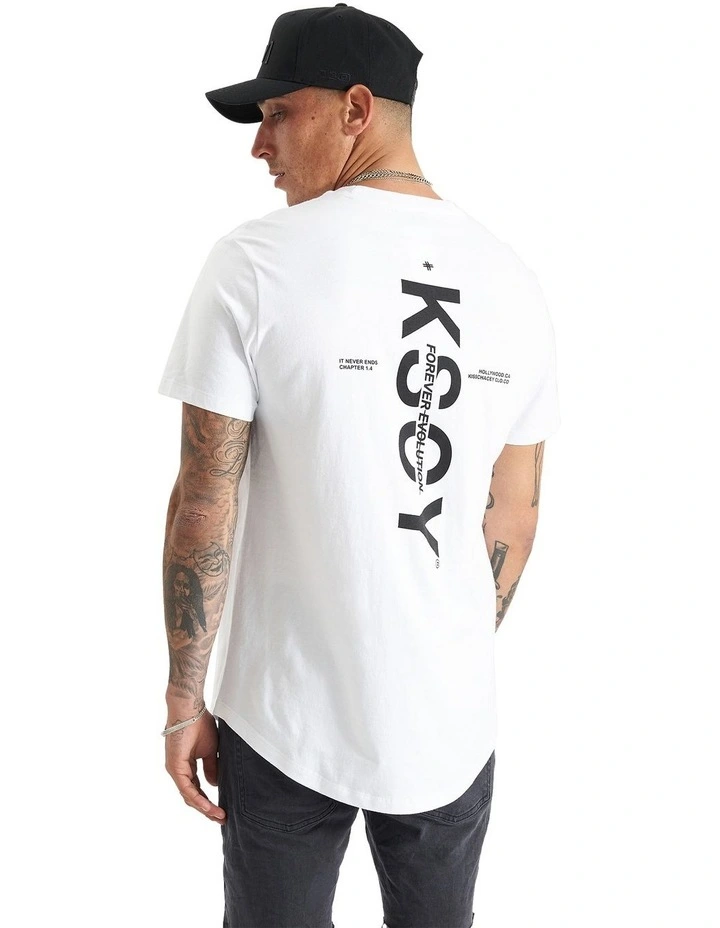 Tustin Dual Curved Tee in White