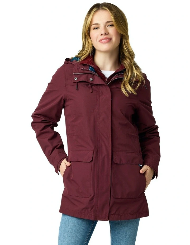 Zeta Kit Waterproof Jacket in Burgundy