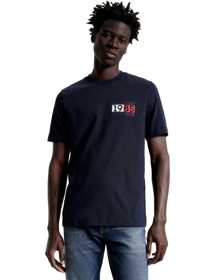New York Logo Crew Neck T-Shirt in Blue