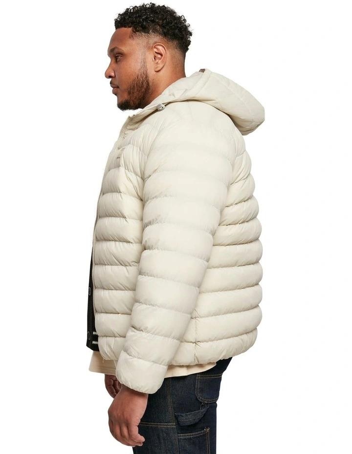 Hooded Bubble Jacket in Cream