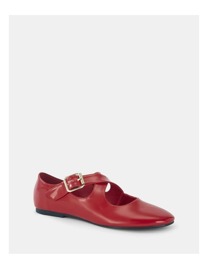 Casoria Ballet Flats in Red Patent