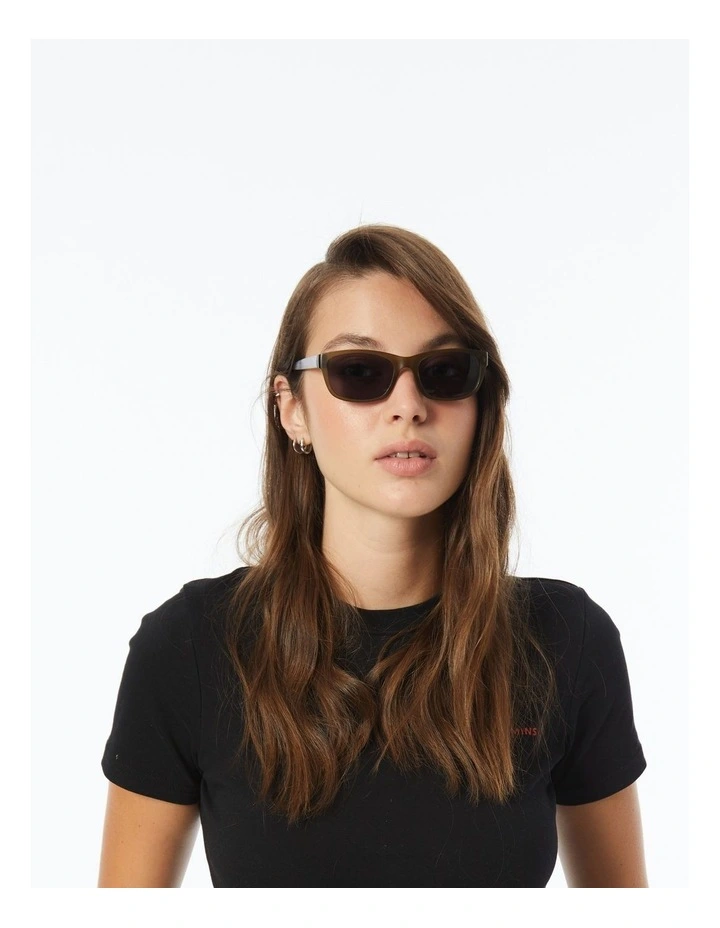 UV Protected Tint Rectangle Sunglasses in Green