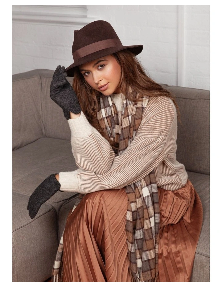 Blanca Fedora Hat in Redwood
