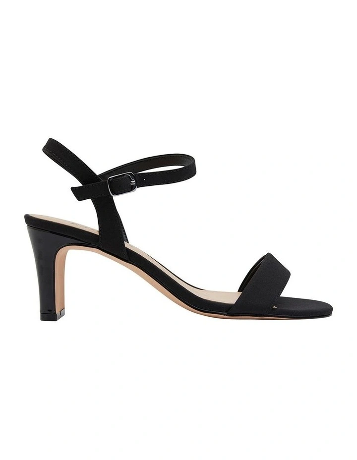 Unison Black Fabric Sandals