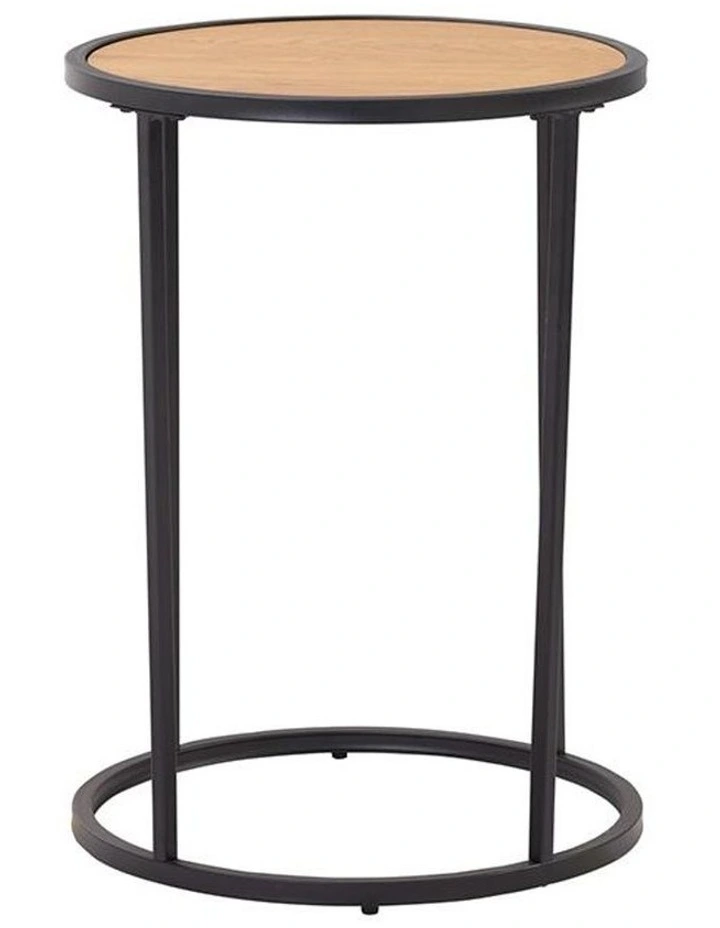 Bradford Side Table 40cm Natural & Black