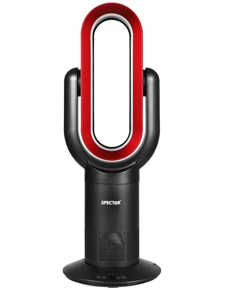 Bladeless Fan 2 in 1 Cooler Heater in Black/Red
