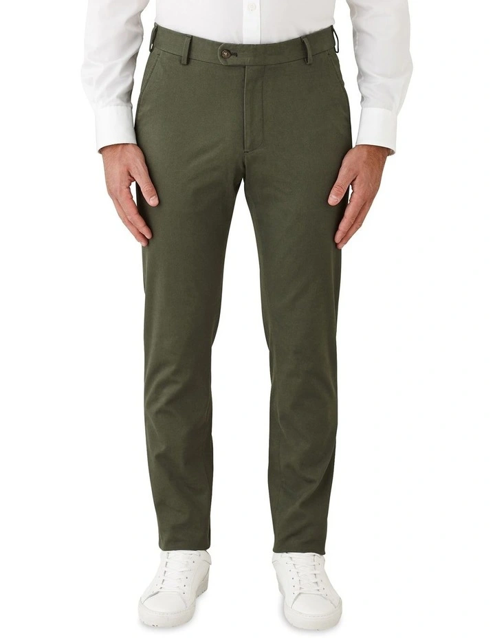 Modern Fit Gerrard Stretch Textured Chino Green