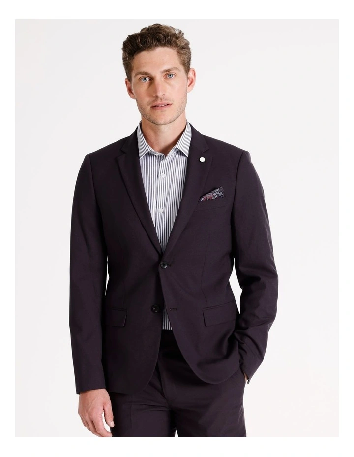 Slim Suit Jacket Puppytooth In Red