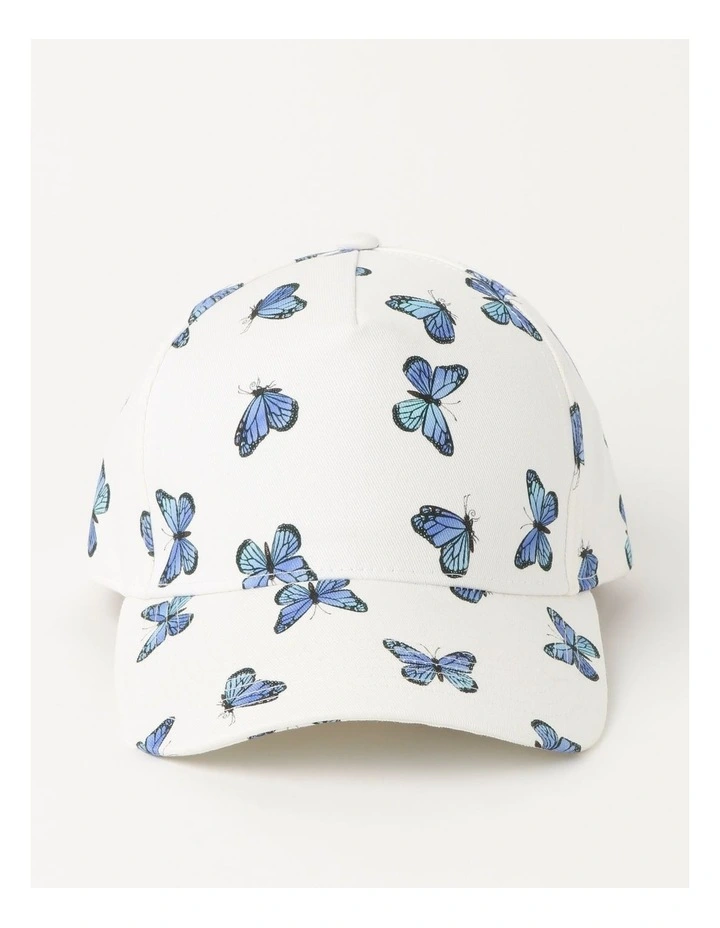 Butterfly Cap In White