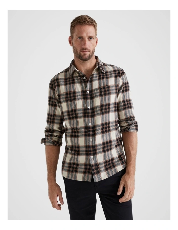 Brushed Check Flannel Shirt in Multi
