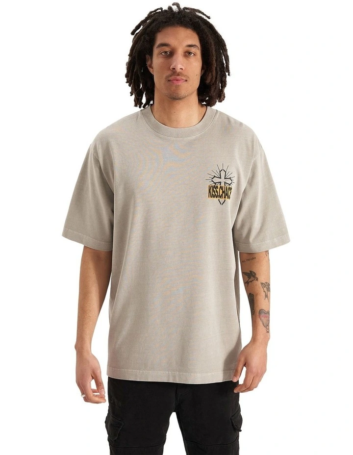 Reverie Heavy Oversized Tee in Beige