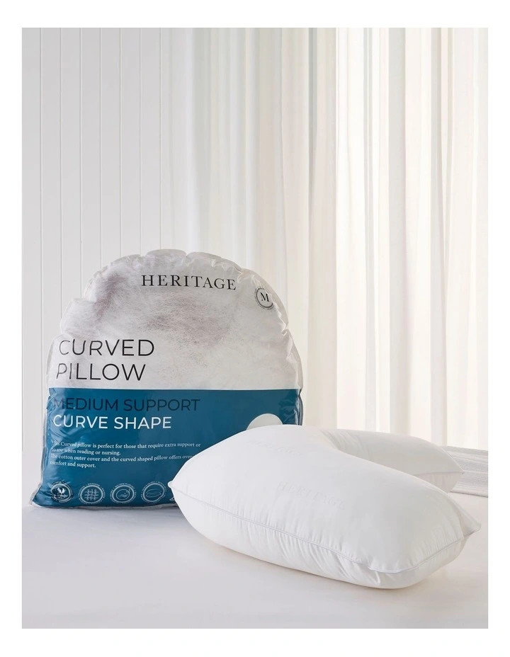 Curved Pillow in White