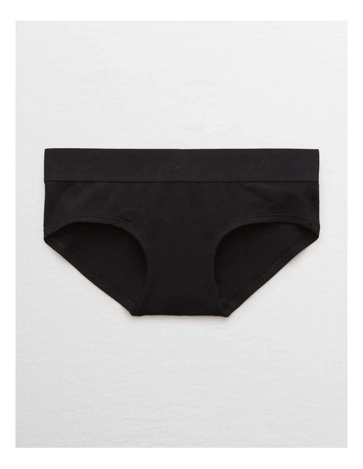 Cotton Logo Boybrief Underwear in Black
