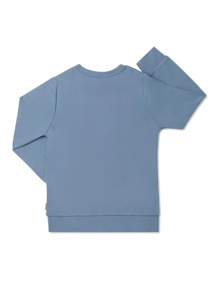 Tech Sweats Pullover (Sizes 3-7) in Mountain Blue