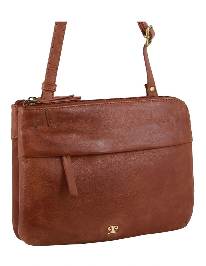 Leather Business Computer Bag in Tan