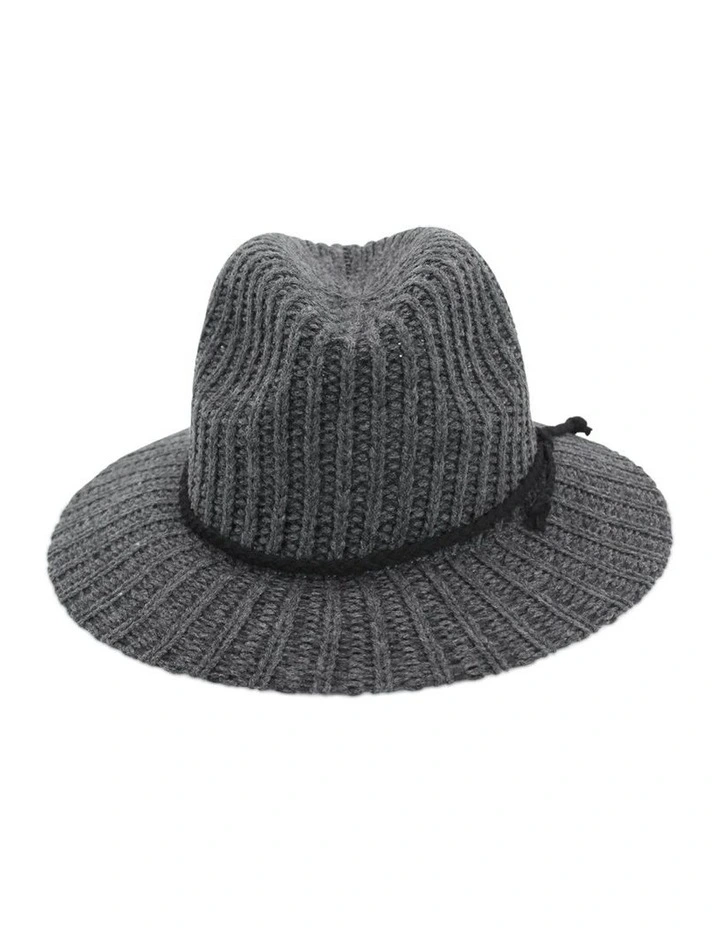 Griselda Fedora Hat in Charcoal