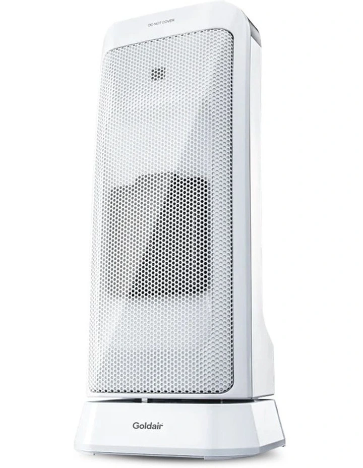 Goldair 44cm 2000W Digital Ceramic Tower Heater with Remote Home Heating in White