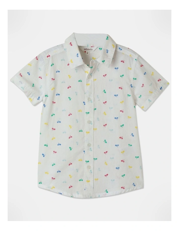 End on End Chambray Shirt in White