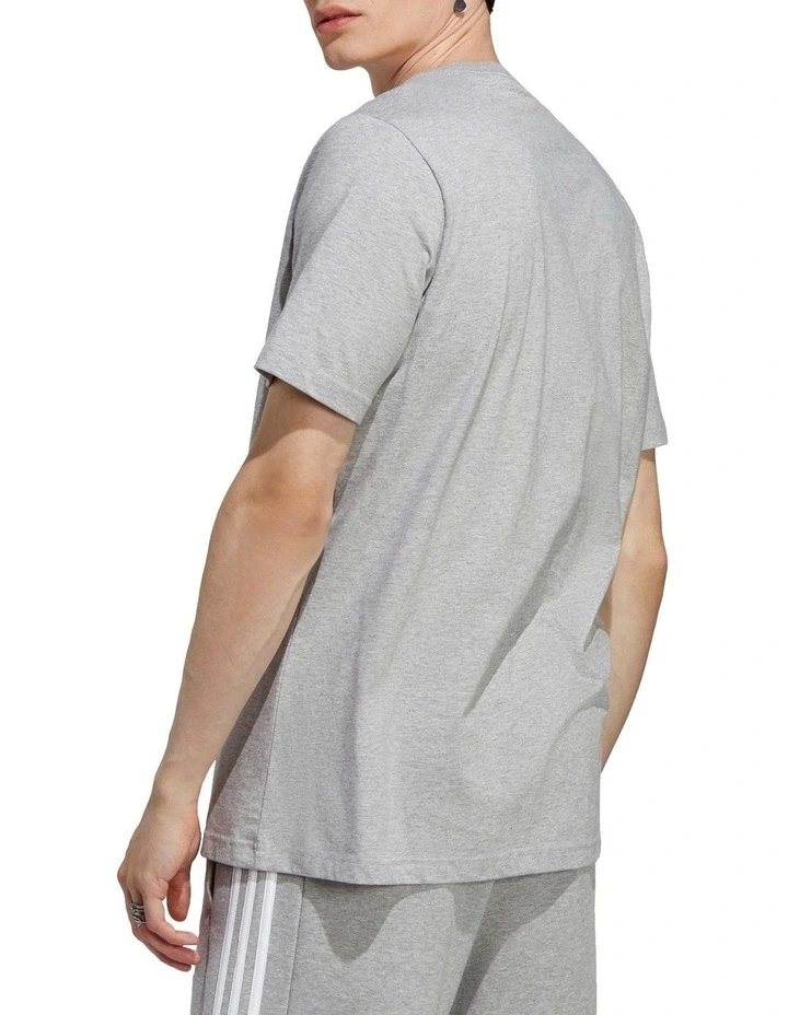 Essentials Single Jersey Embroidered Small Logo T-Shirt in Grey