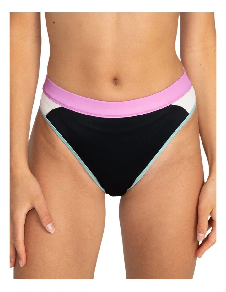Active Mid Waist Bikini Bottoms in Anthracite