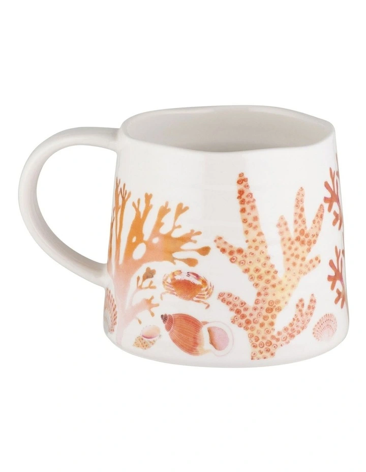 Gabby Malpas Ocean Life Mug in Coral