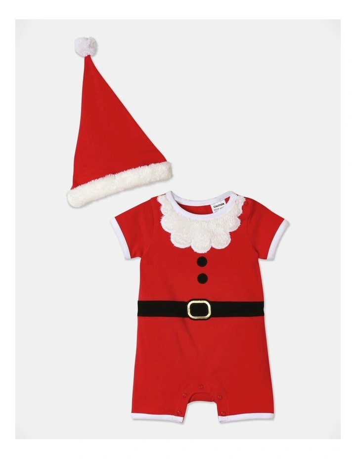 Santa Baby Romper & Hat Set in Assorted