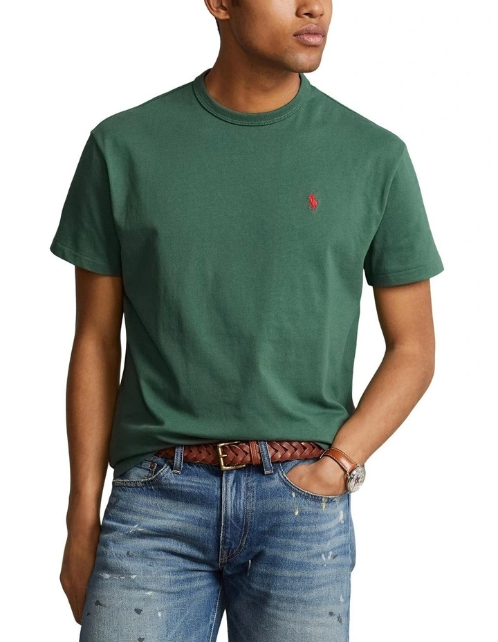 Classic Fit Jersey Crewneck T-shirt in Green
