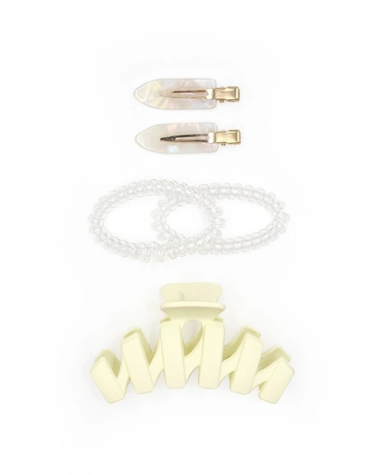 Felicity Hair Clip Set in Cream