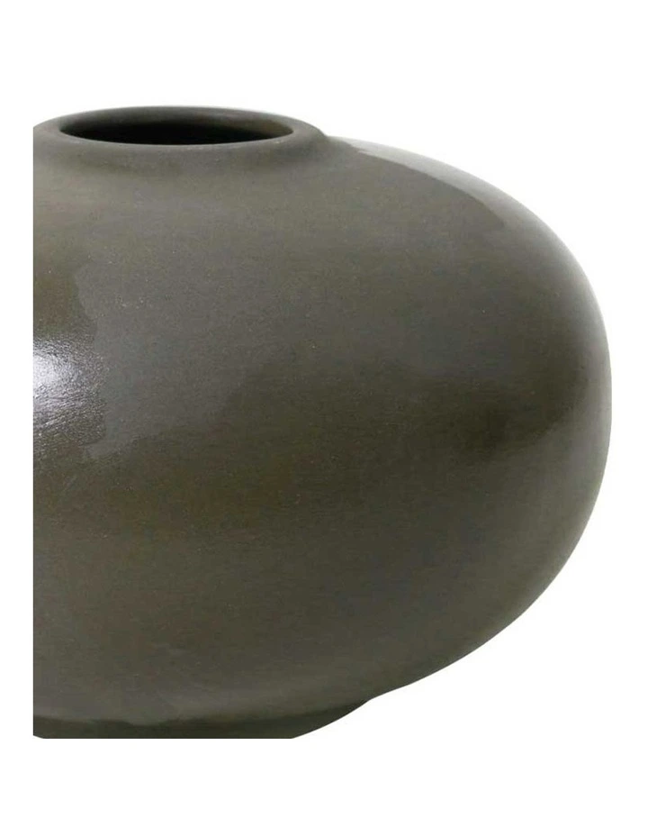 Muse Elipse Vase Small 15cm x 10cm in Forest Green