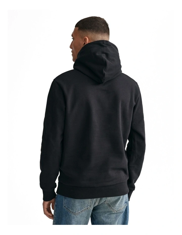 Tonal Archive Shield Hoodie in Black