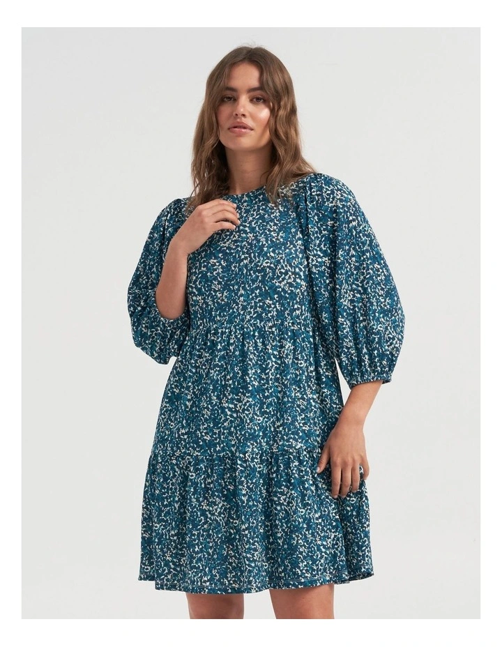 Pella Printed Dress in Blue