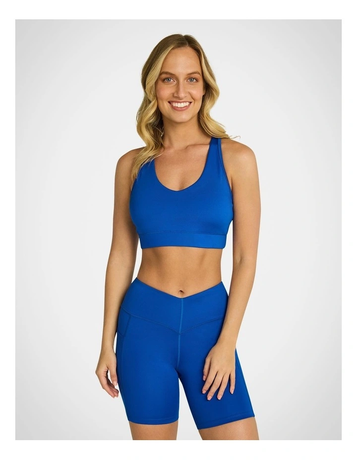 Racerback Medium Impact Sports Bra in Blue