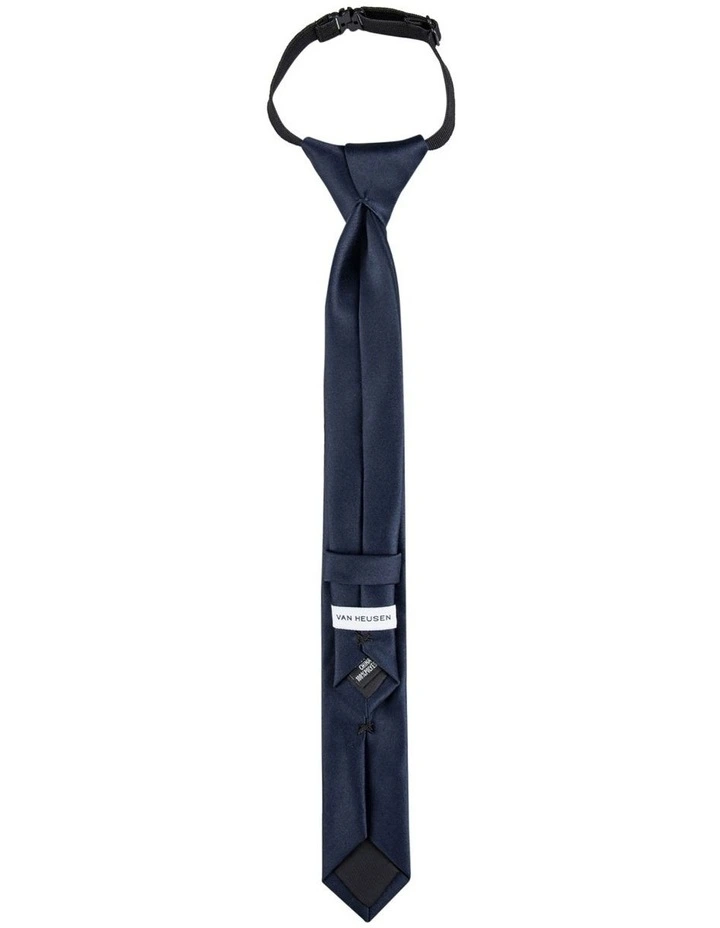 Kids Elastic Tie in Navy