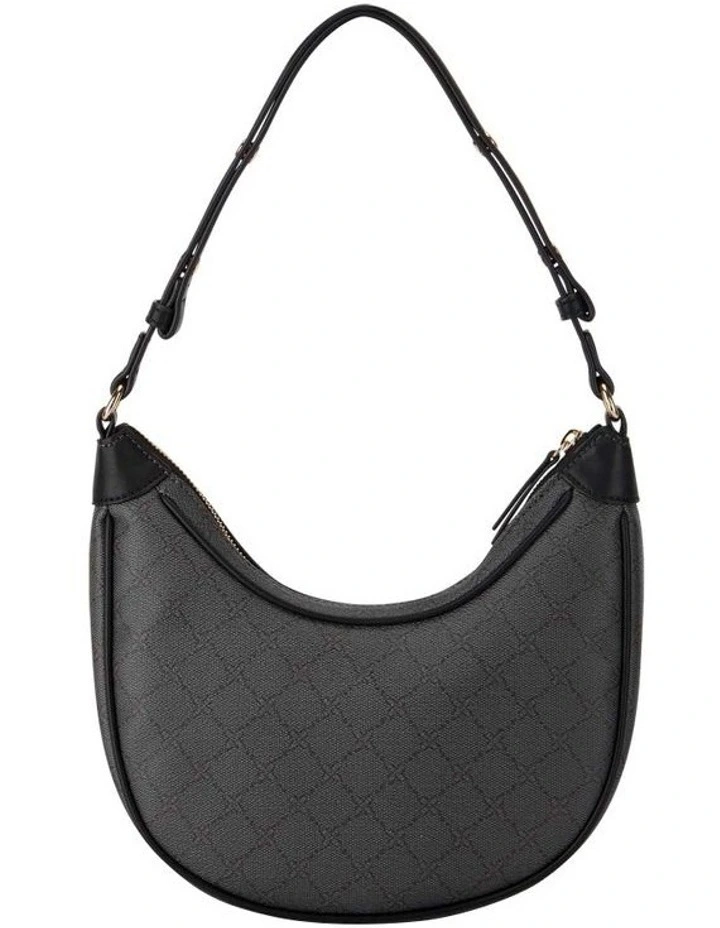 Ethel Onyx Logo Hobo Bag in Black