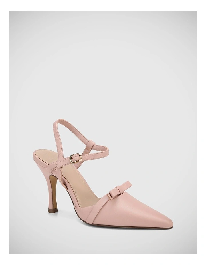 Tanika Leather Stiletto Heels in Blush