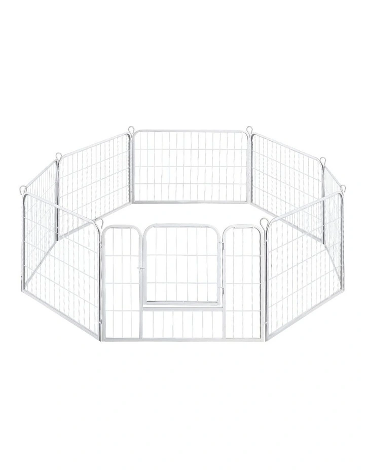 8 Panel 24'' Pet Playpen in White