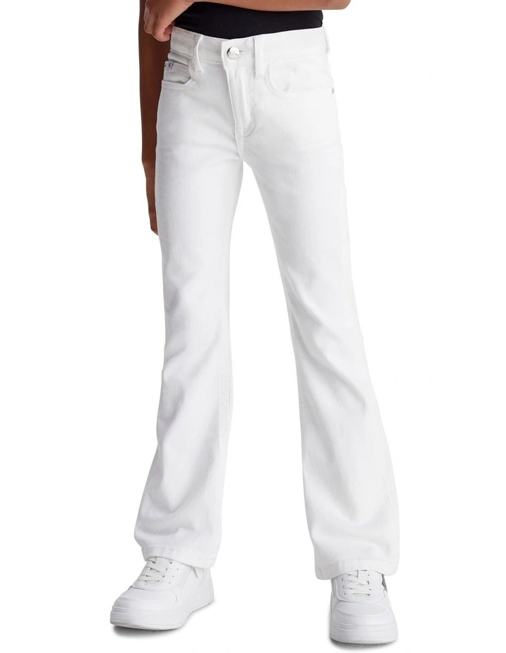 Denim Jeans in Flare White