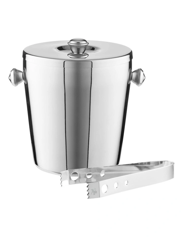 Cocktail & Co Ice Bucket 1.2L With Lid & Tongs Stainless Steel Gift Boxed