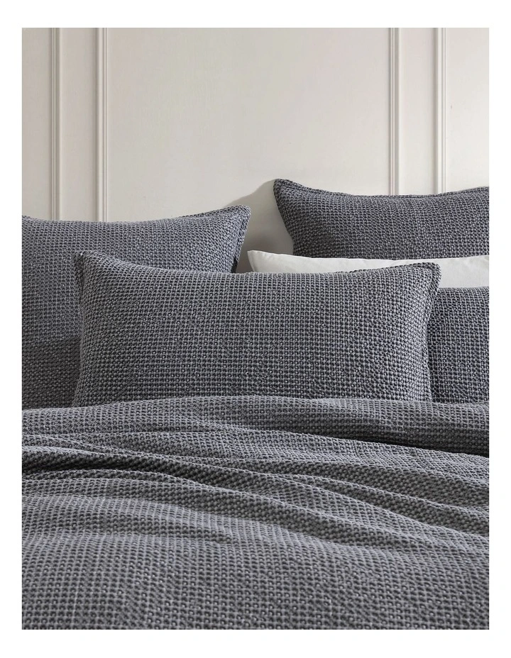Urban Waffle Cushion in Charcoal