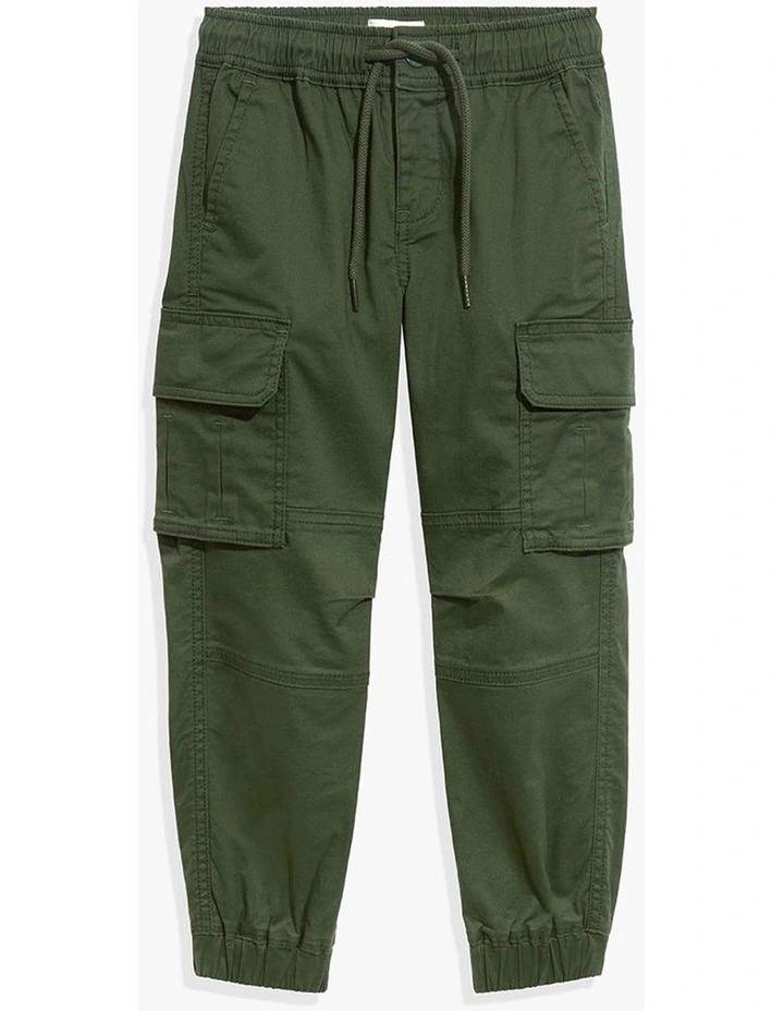 Organically Grown Cotton Cargo Pant in Kale