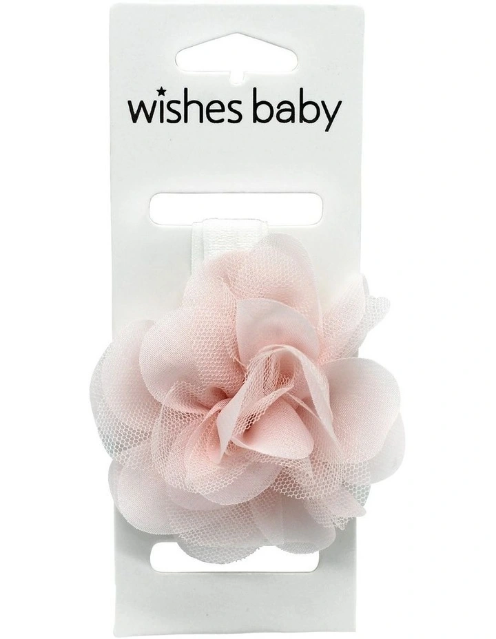 Tulle Chiffon Rose Hairwrap in Pink
