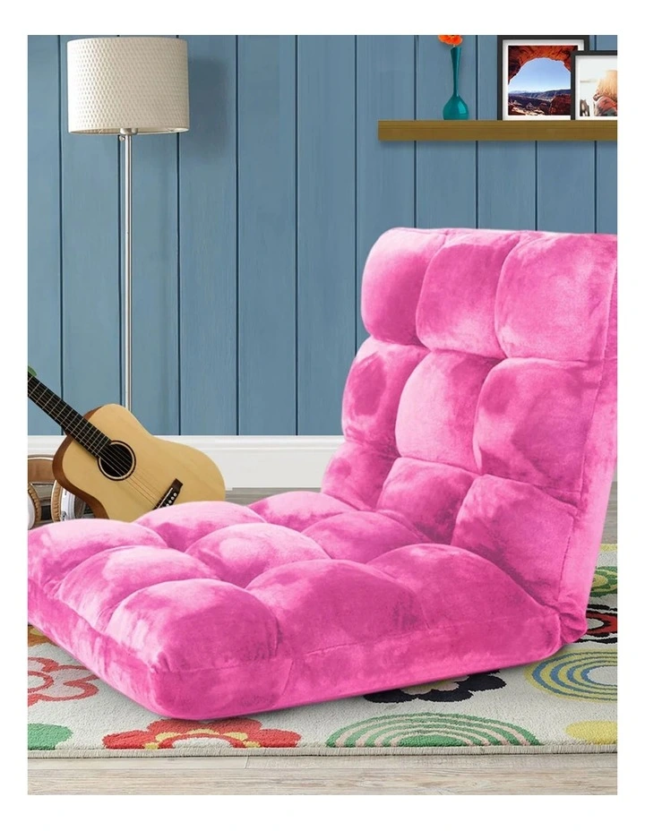 Floor Recliner Folding Cushion in Light Pink