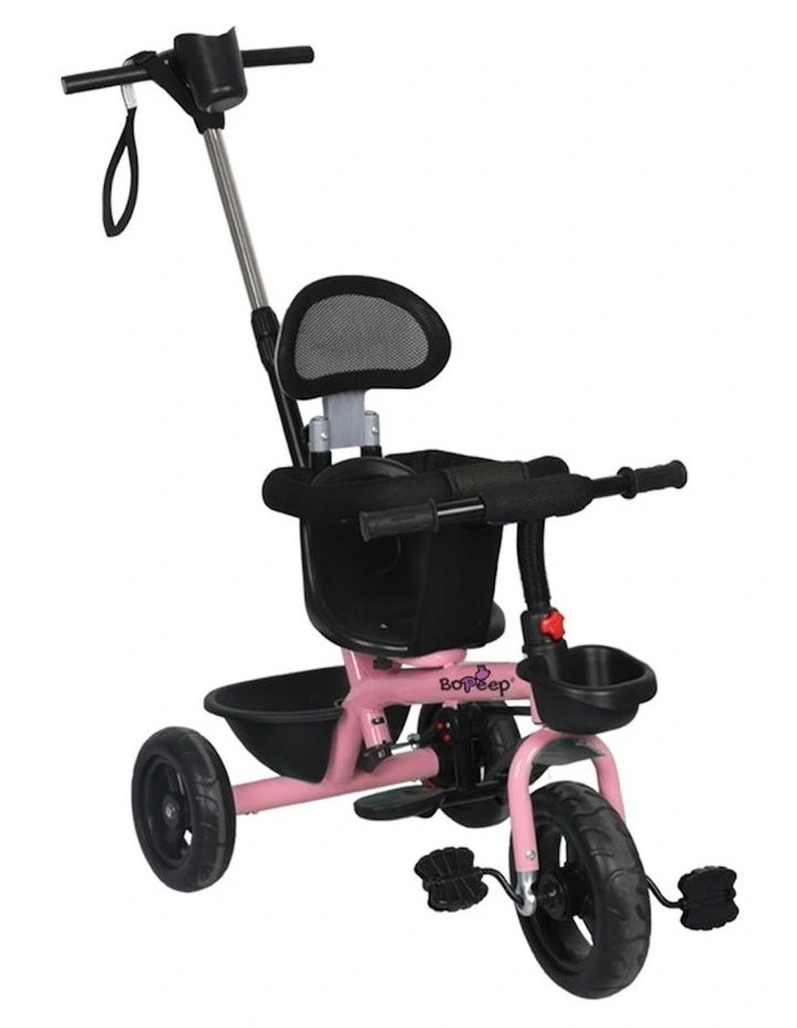 Baby Walker Tricycle Ride On in Black/Pink