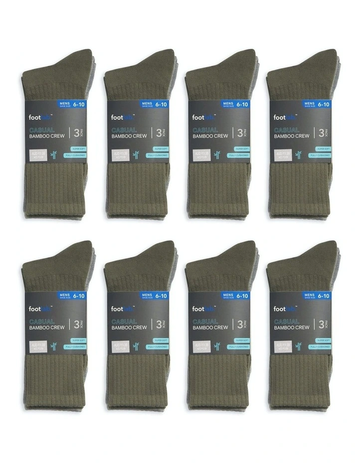 Casual Crew Socks 24 Pack in Two Tone