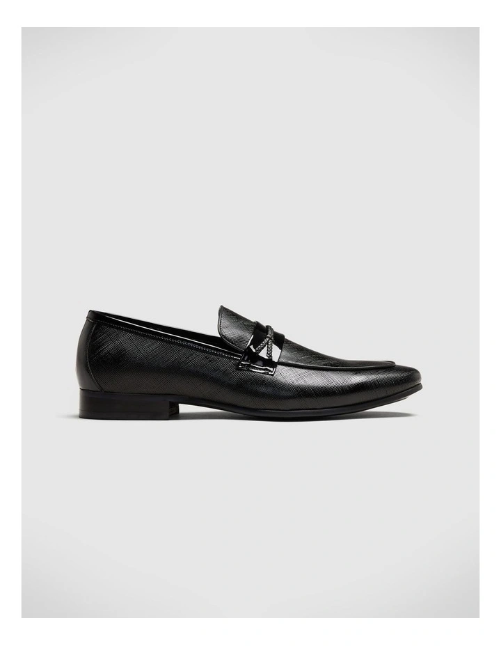 Patent Leather Dress Loafer in Black