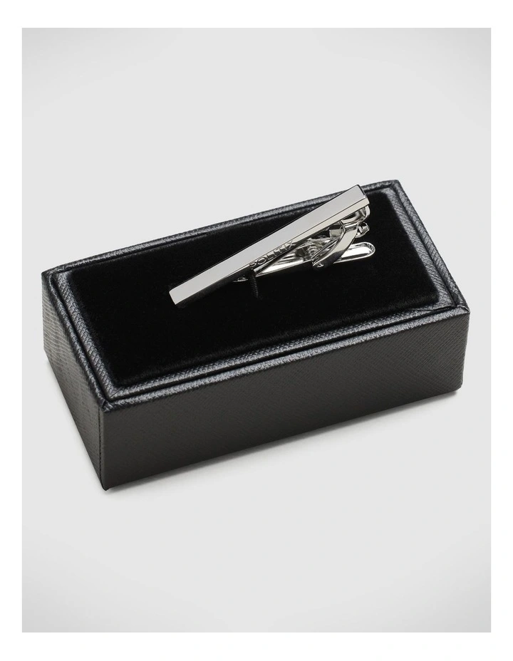 Slim Line Metal Tie Pin in Silver