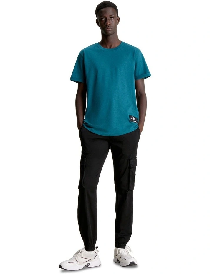 Skinny Washed Cargo Pant in Black