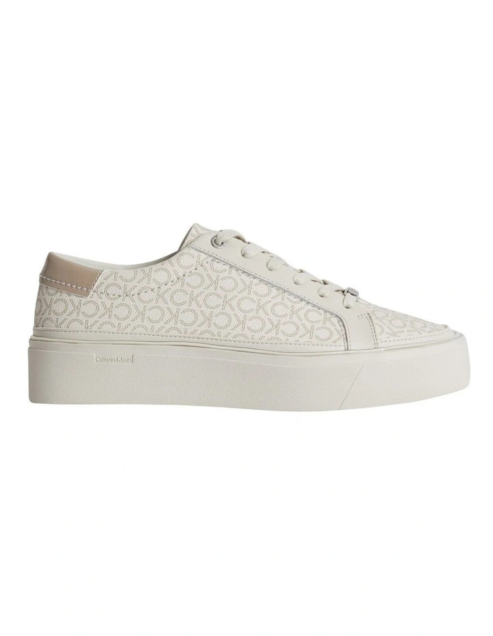 Flatform Cupsole Lace Up in Ecru