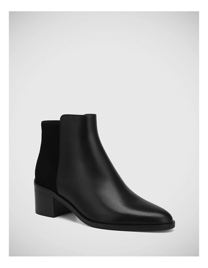 Judith Leather Ankle Boot in Black