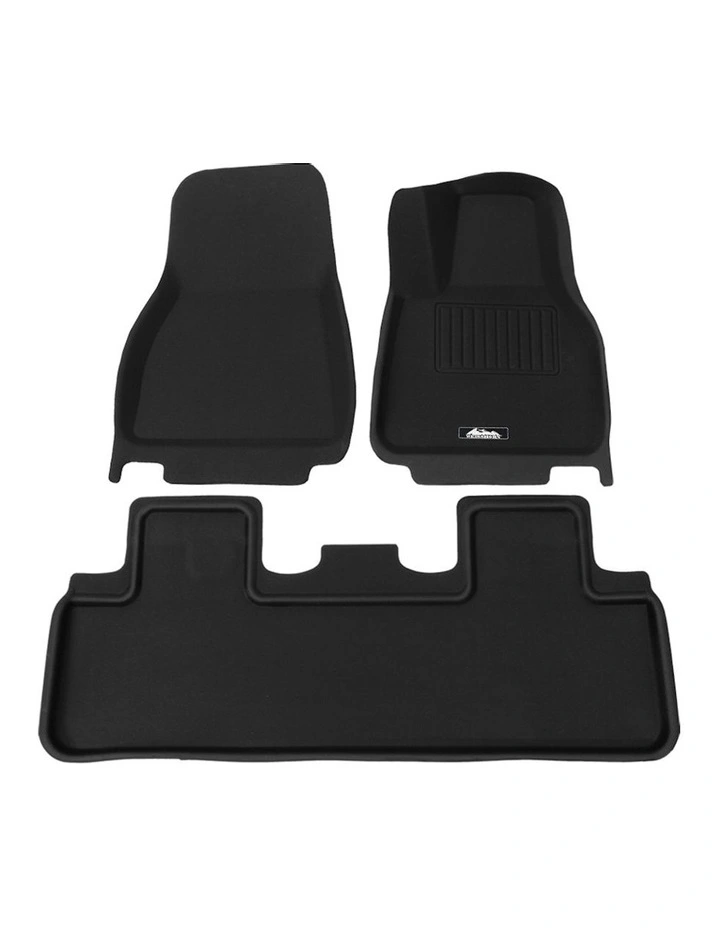 Car Rubber Floor Mats in Black